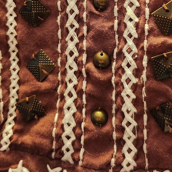 Vintage, Warehouse One, Burgundy Tank Top | Retro Style, Brass Buttons, M, Boho - Picture 6 of 10